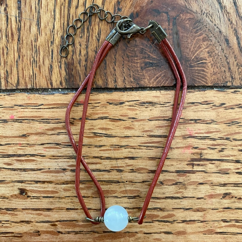 Pearl like charm bracelet